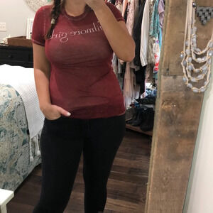 Gilmore Girls small burnout burgundy T-shirt